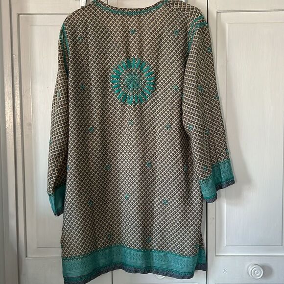 Gretchen Scott Designs silky boho tunic top  - Size M - Picture 8 of 10